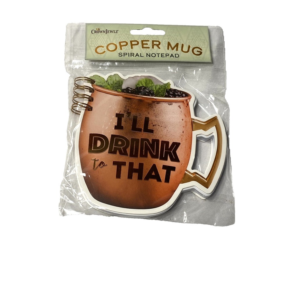 crown jewlz COPPER MUG SPIRAL NOTEPAD ill drink to‎ that